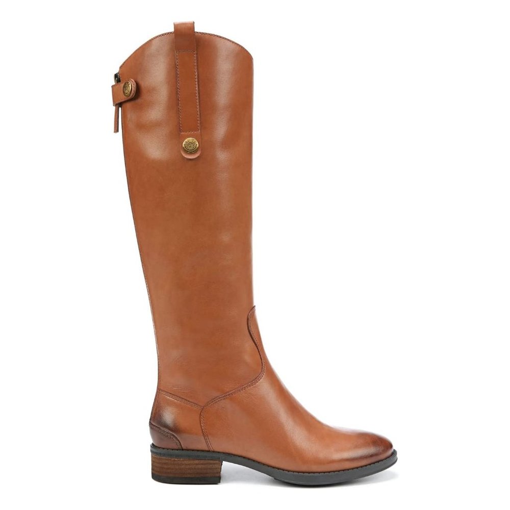 Sam Edelman Tall Leather Riding Boots in Cognac Brown - Picture 5 of 8